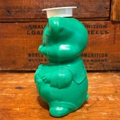 豚　貯金箱　DOWNEY SAVING　アドもの　緑色　pig coinbank　MU-425