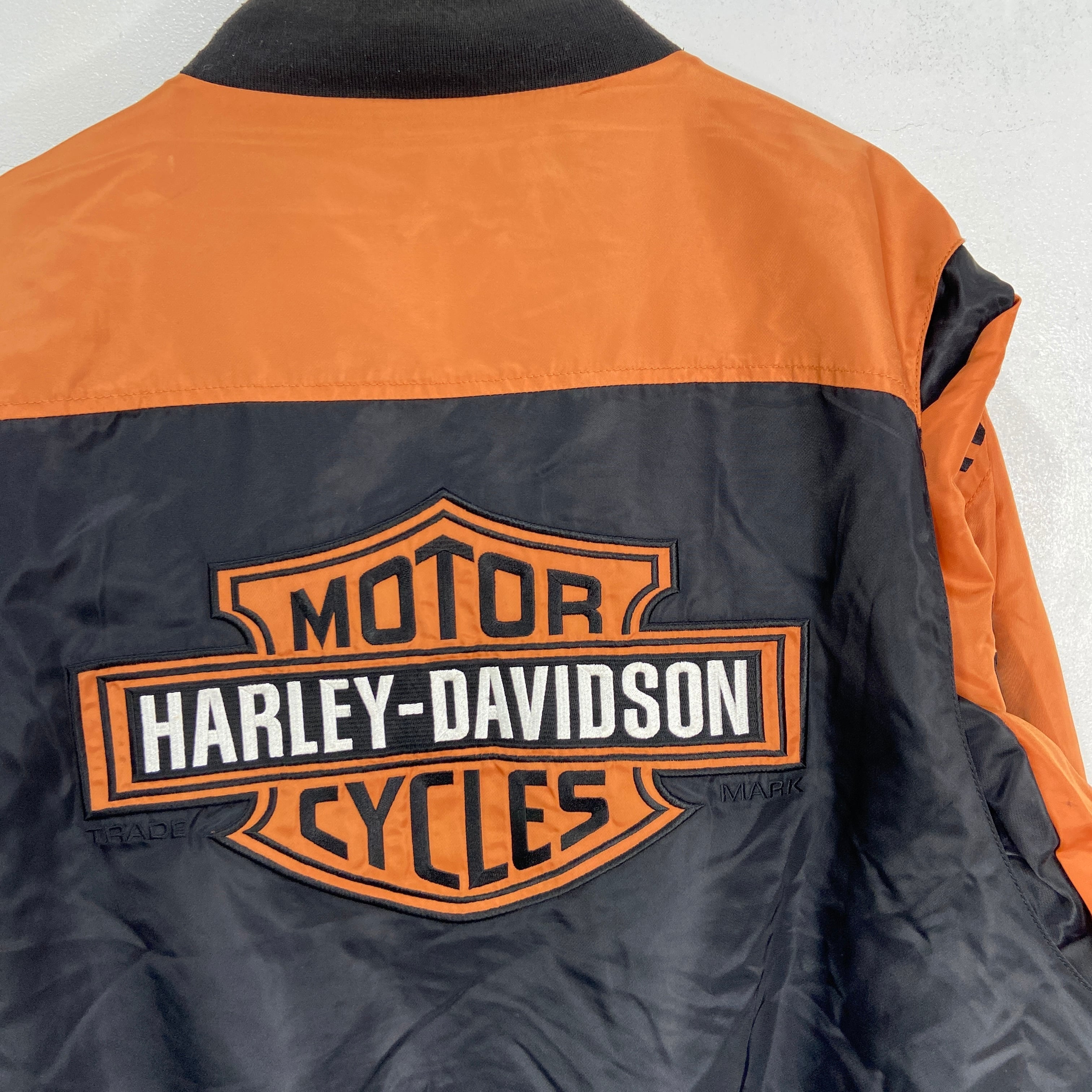 送料無料』HARLEYDAVIDSON ハーレー レーシングジャケット 刺繍ロゴ