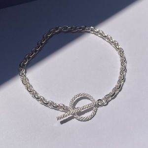 Dome Chain Bracelet / Sterling Silver