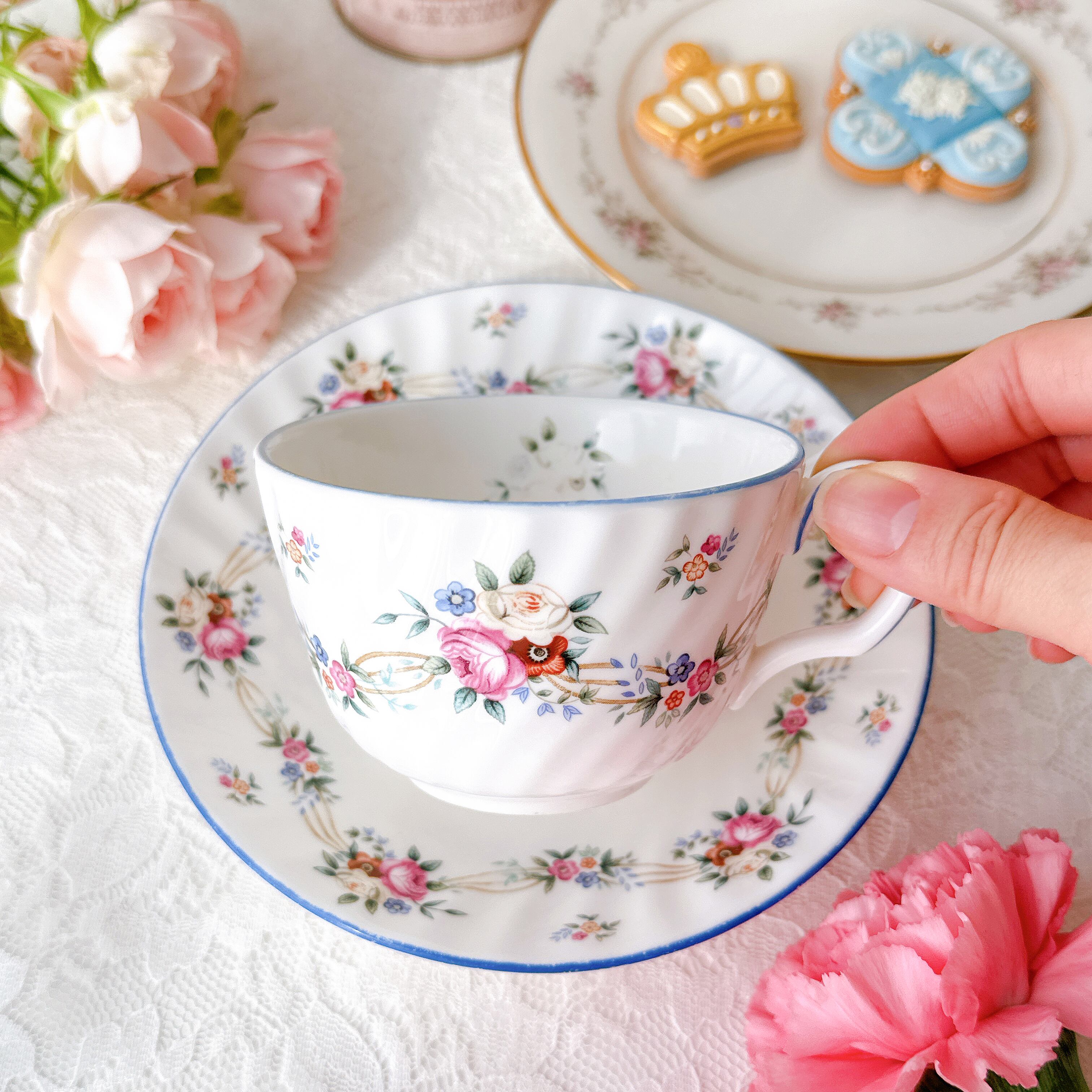 vintage】【England】MINTON Summer Bouquet ミントン フォーシーズン