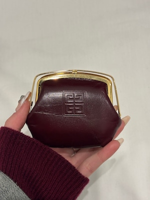 GIVENCHY / vintage wine  red coin case.