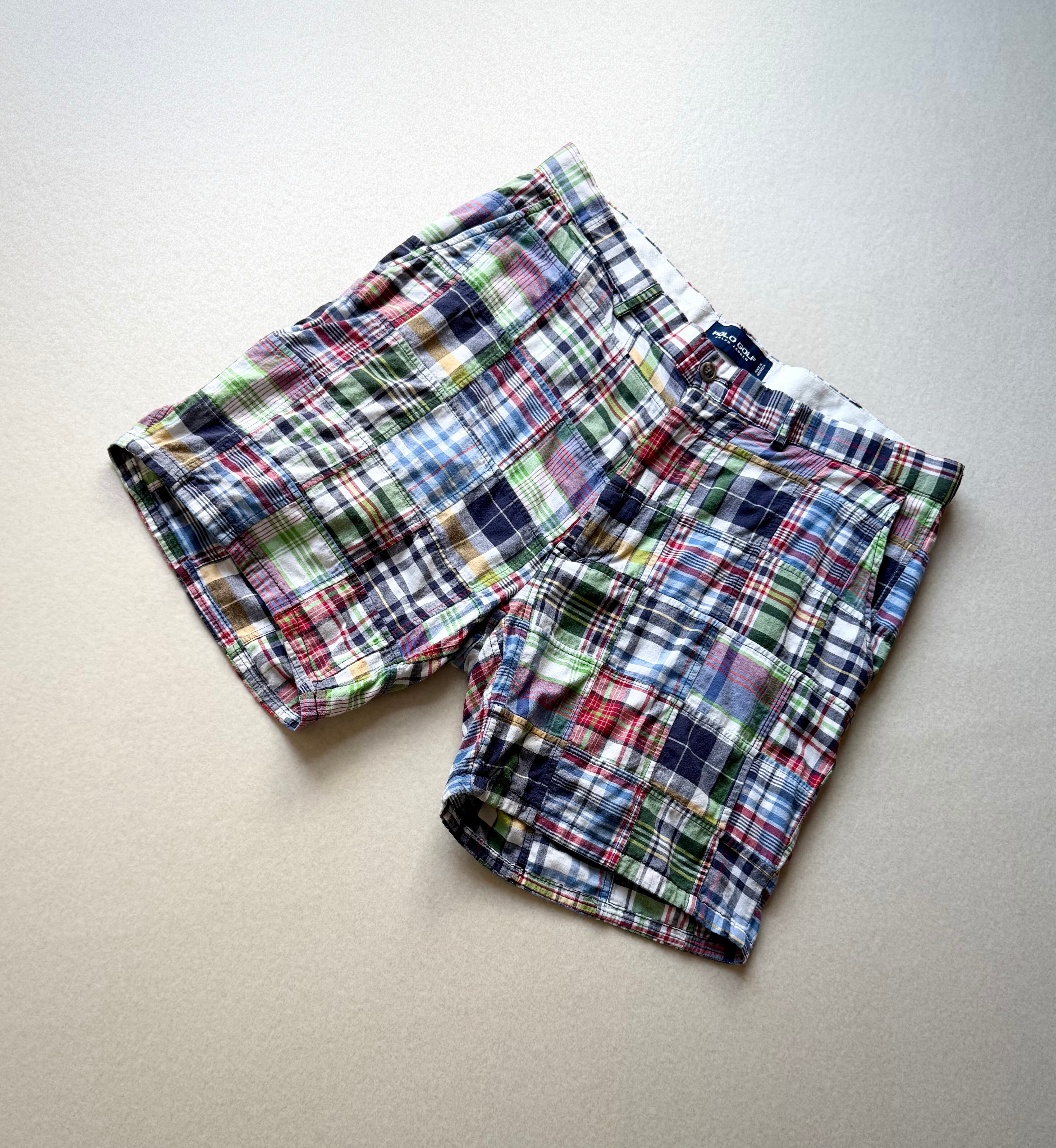 90s〜 “ RALPH LAUREN / POLO GOLF ” PATCH WORK SHORTS OLD VINTAGE