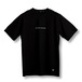 Embroidery Message Crew Neck T-shirts　Black