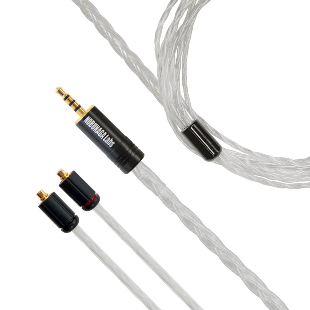 《SALE》【美品中古品】雷切(らいきり)改 NOBUNAGA Labs PREMIUM :2.5mm 4極 ストレートプラグ MMCX対応リケーブル