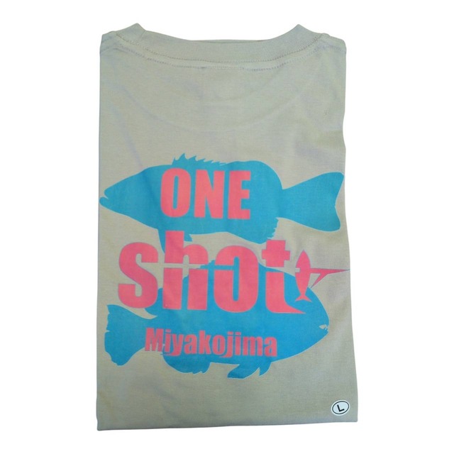 one shot Tシャツ  ベージュグレー/XL