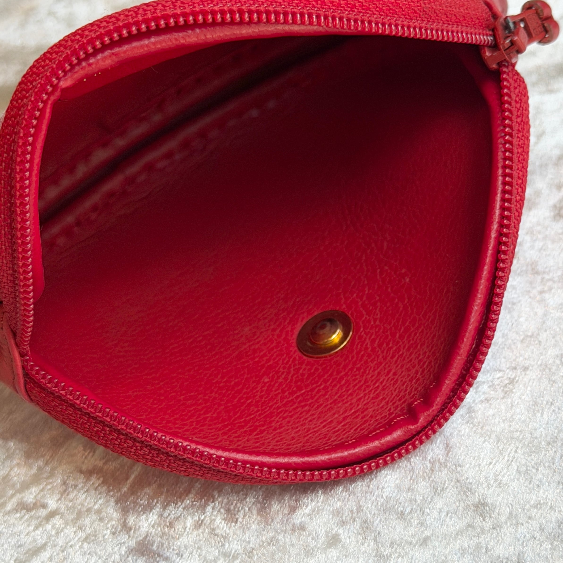 Christian Dior 正規品 レザー ミニバッグ ポーチ ヴィンテージ赤 Christian Dior coin case | CHIMI VINTAGE