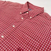 90s CHAPS RALPH LAUREN チャップス ラルフローレン チェック柄 シアサッカー 半袖シャツ L /ビンテージ