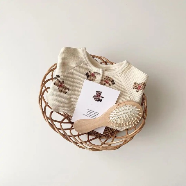 flower print waffle tops