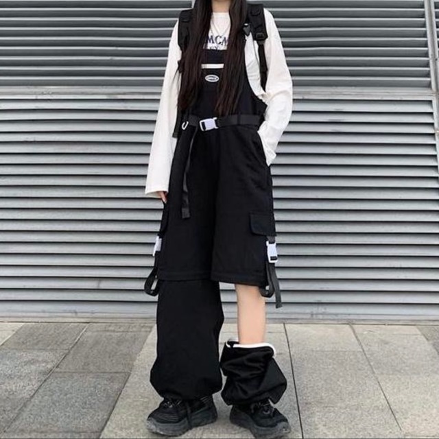 【TR0271】〈Unisex〉Removable Loose Jumpsuit Overall