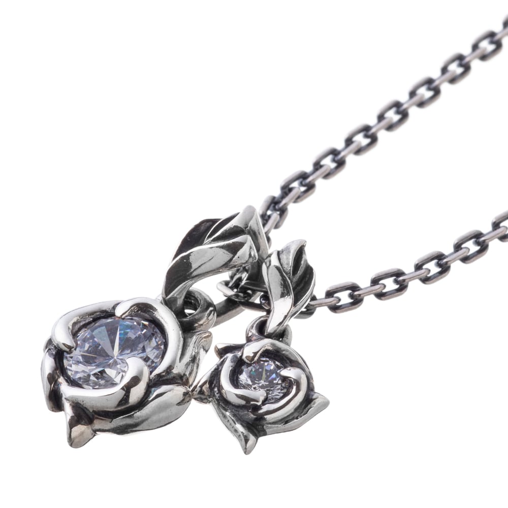 ツインフローラルペンダント ACP0327 Twin floral pendant シルバー