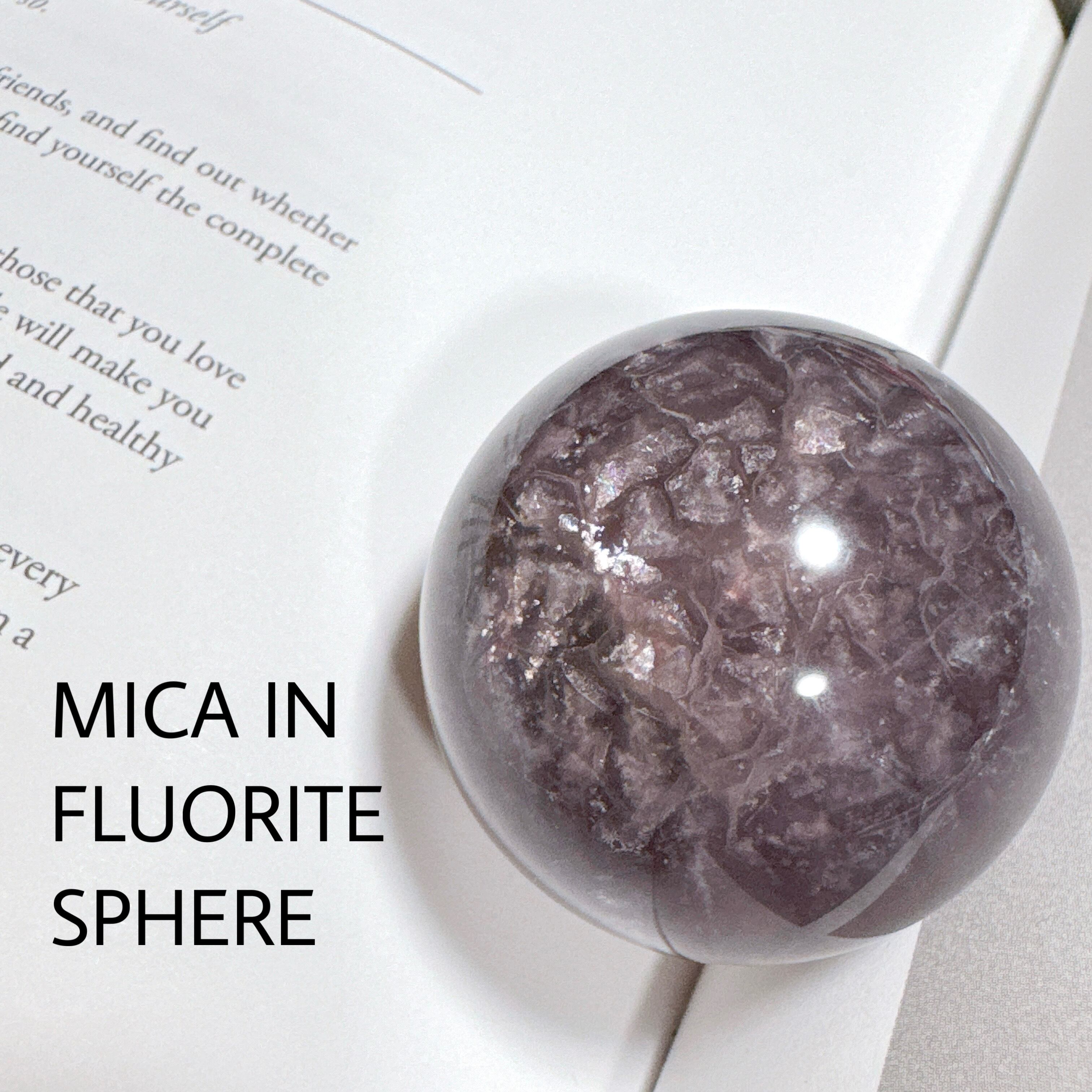 マイカインフローライト スフィア 丸玉 天然石