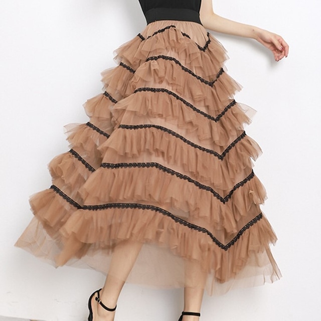 Tulle Layer Long Skirt / チュール レイヤー ロング スカート
