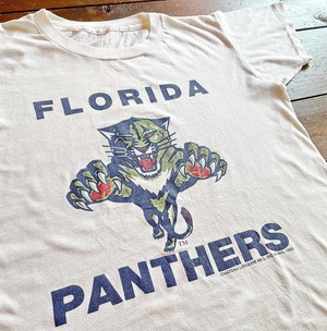 93s  NHL 〝FLORIDA PANTHERS〟 INK Print  T-Shirt