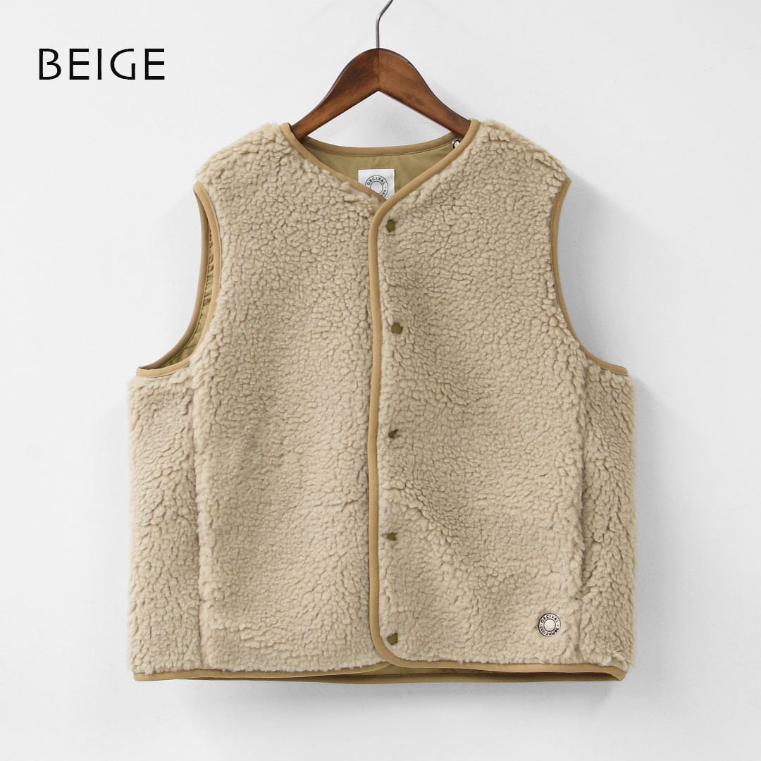 ORCIVAL [オーチバル・オーシバル] Boa Fleece Collarless Vest [OR