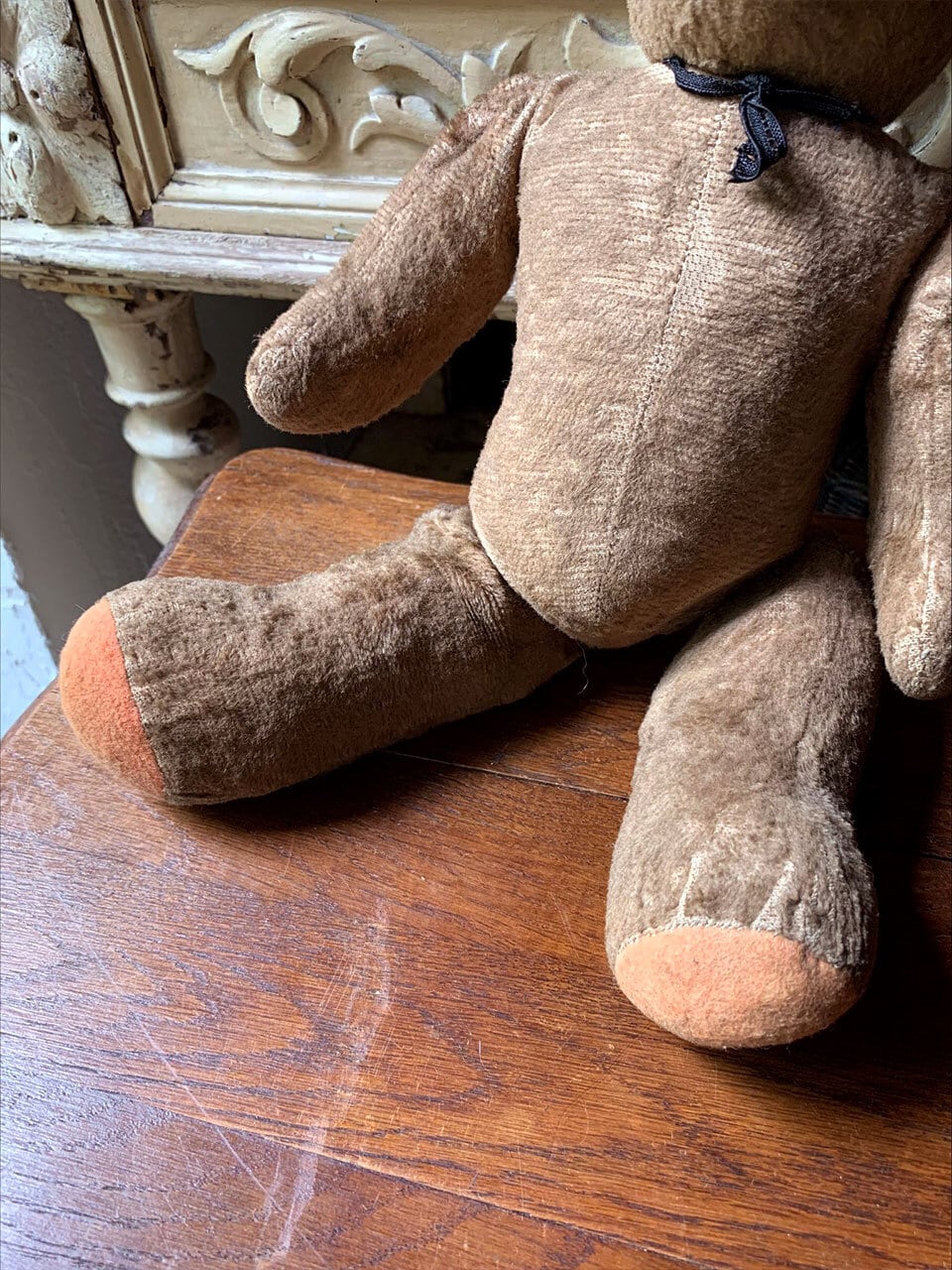 ベア クマのぬいぐるみ オレンジの耳 黒目 | Brocante de La