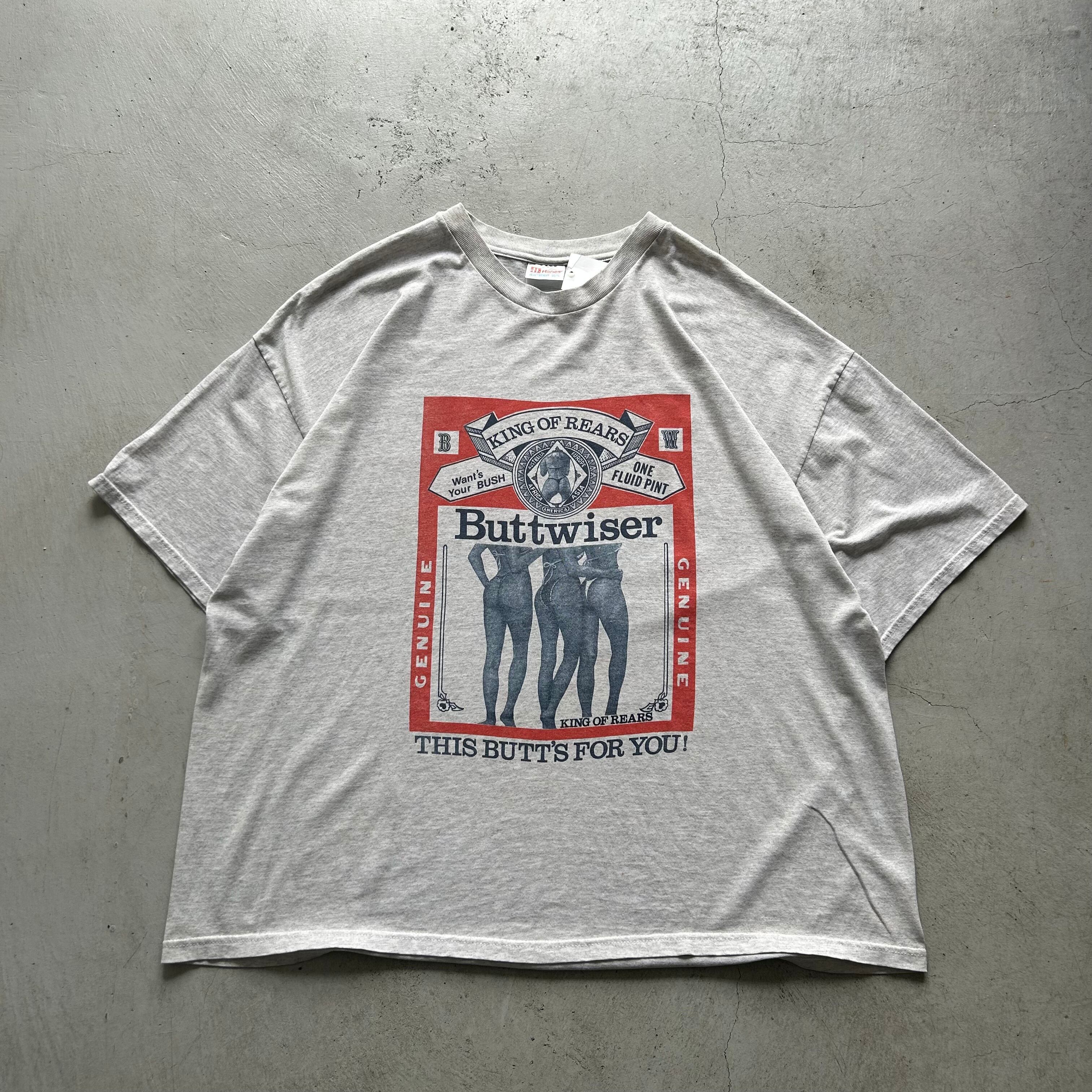 〜2000s Buttwiser "Budweiser parody" T-shirt【高円寺店】