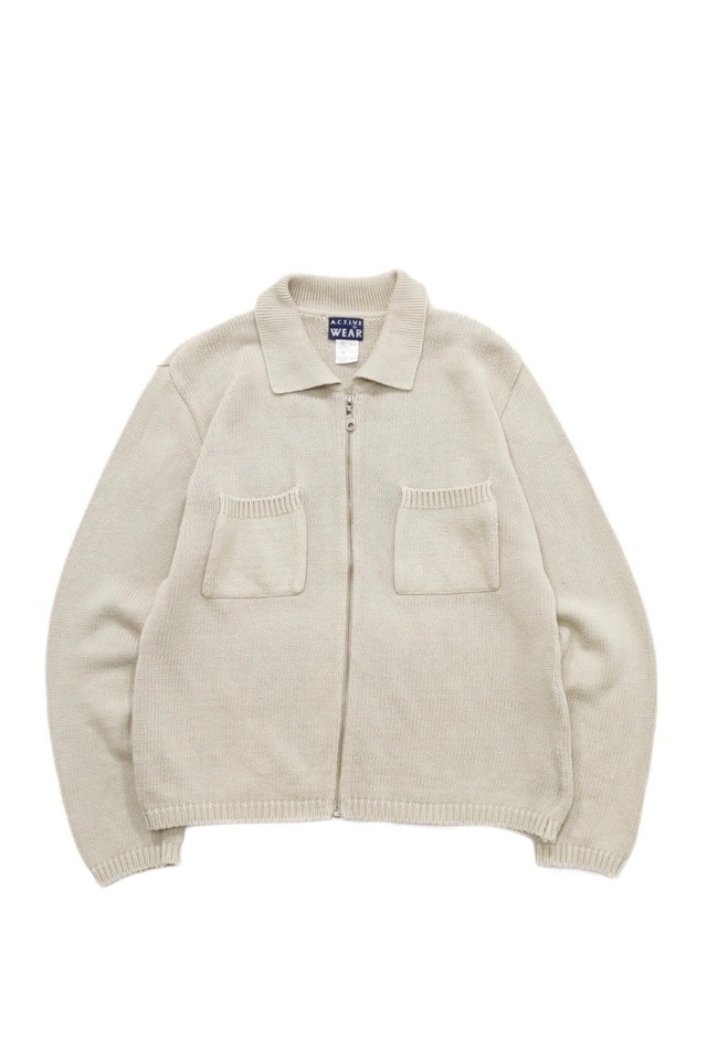 USED 90s EURO zip up knit jacket