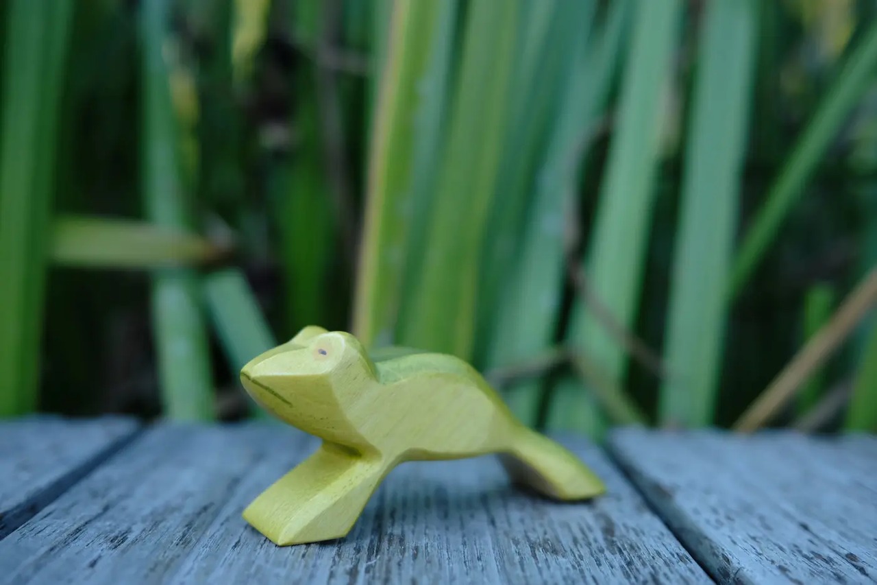 ジャンプするカエル