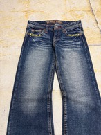00's design skull embroideried denim pants