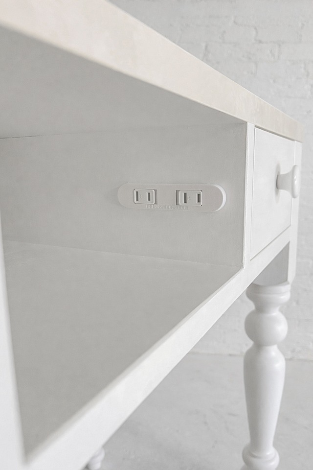 引出し付きネイルテーブル大理石900 (アンティーク調ネイルデスク) W920×D450 かわいいドレッサー