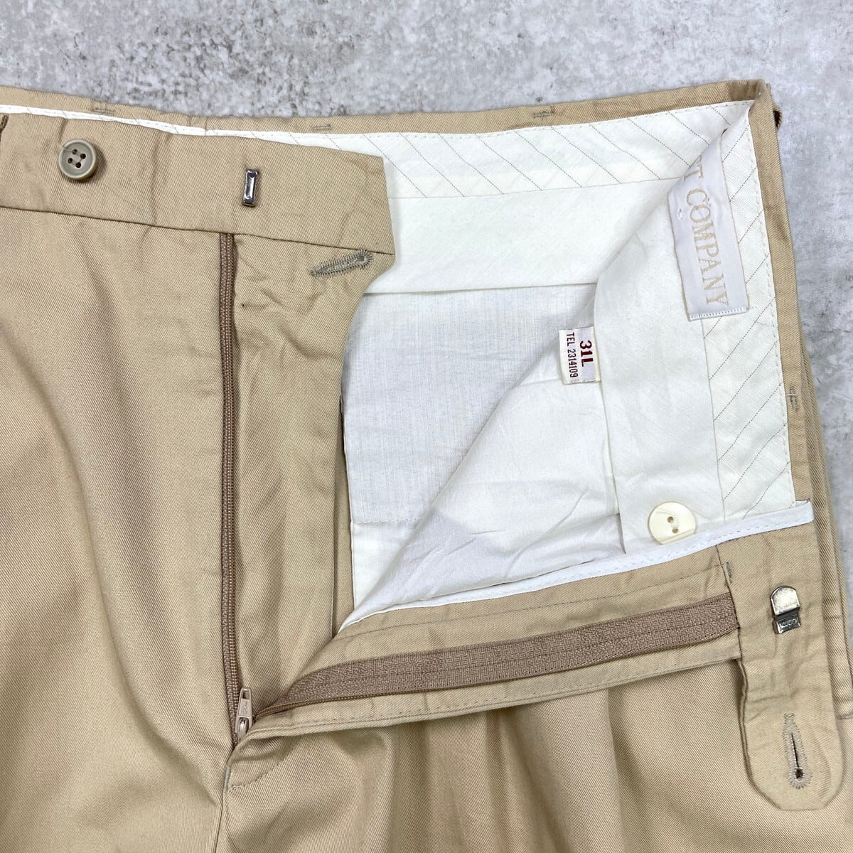 TRUST COMPANY 2タック ワイドスラックスパンツ メンズW31 古着 ライト