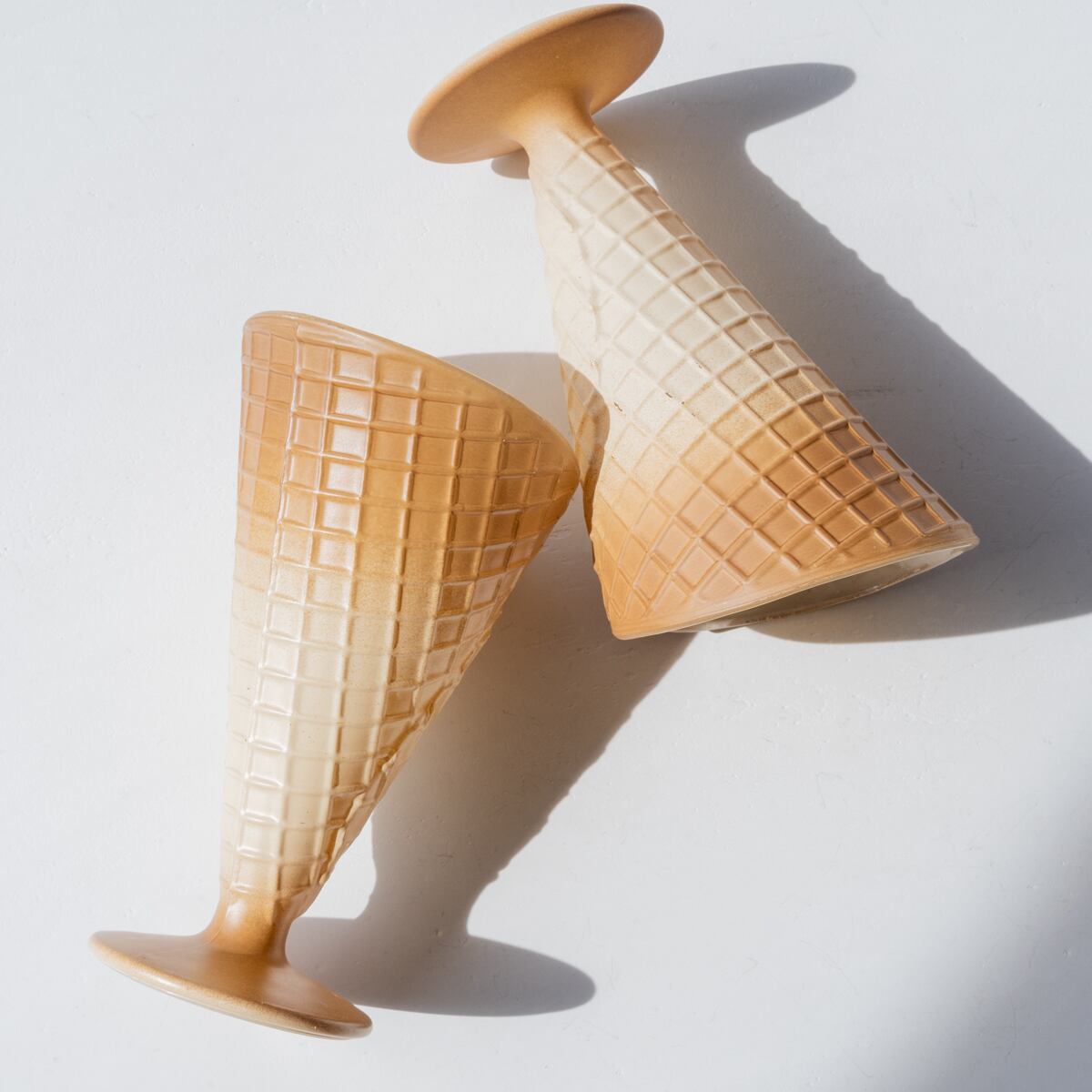 Waffle Cone Ice Cream Glass