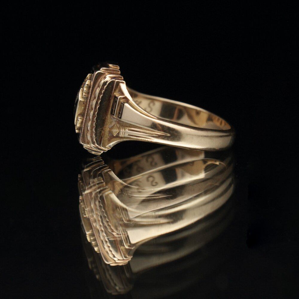 Vintage College Ring [JOSTEN 10kt Gold 3 Colors] [1949s
