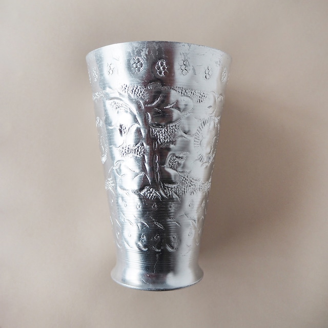 Silver aluminum cup