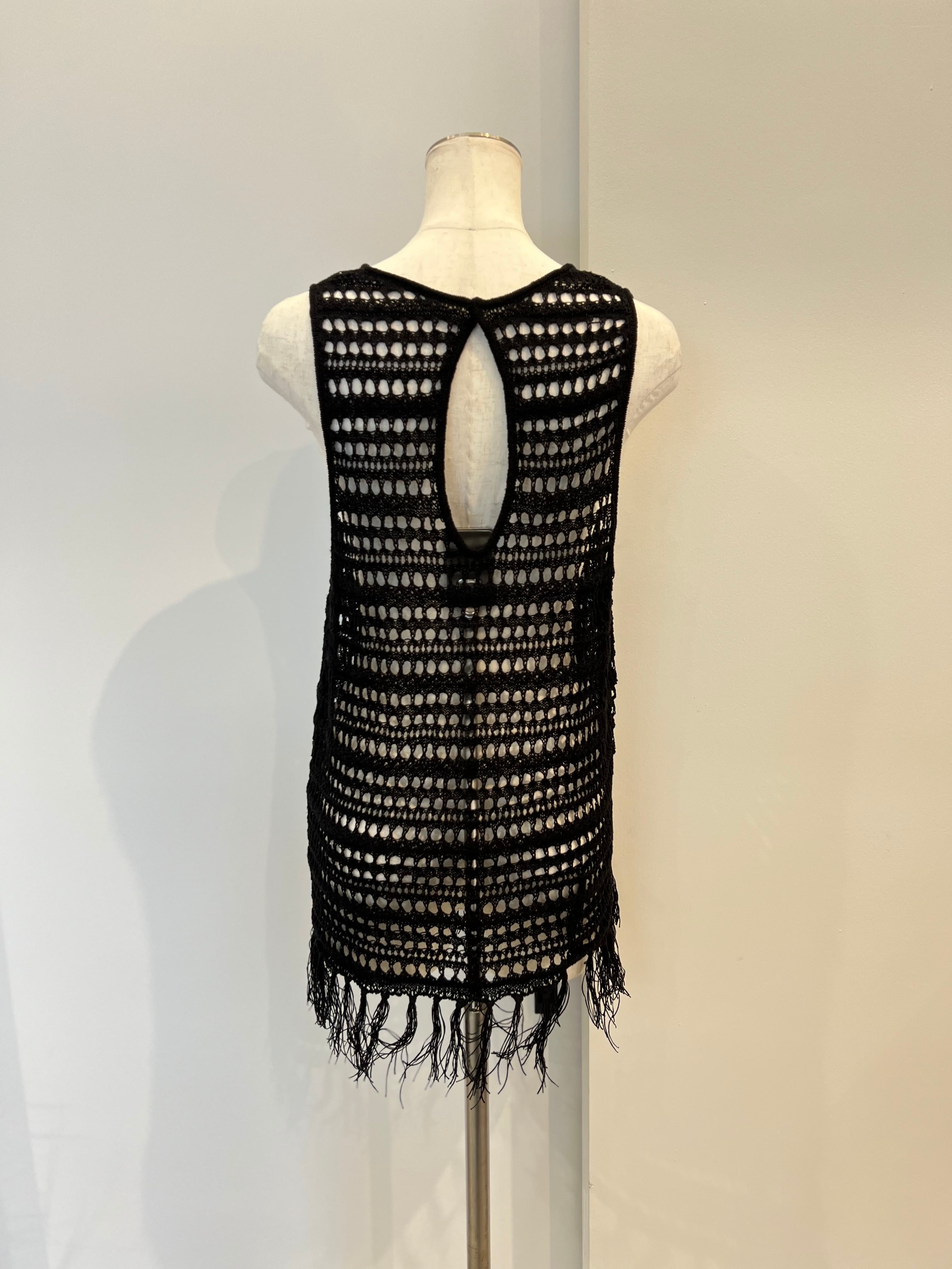 【cafune】メッシュフリンジベスト 525909