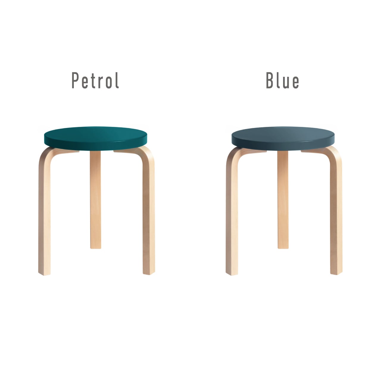 スツール 60 / ブルー ラッカー / Stool 60 / blue lacquer / 3本脚