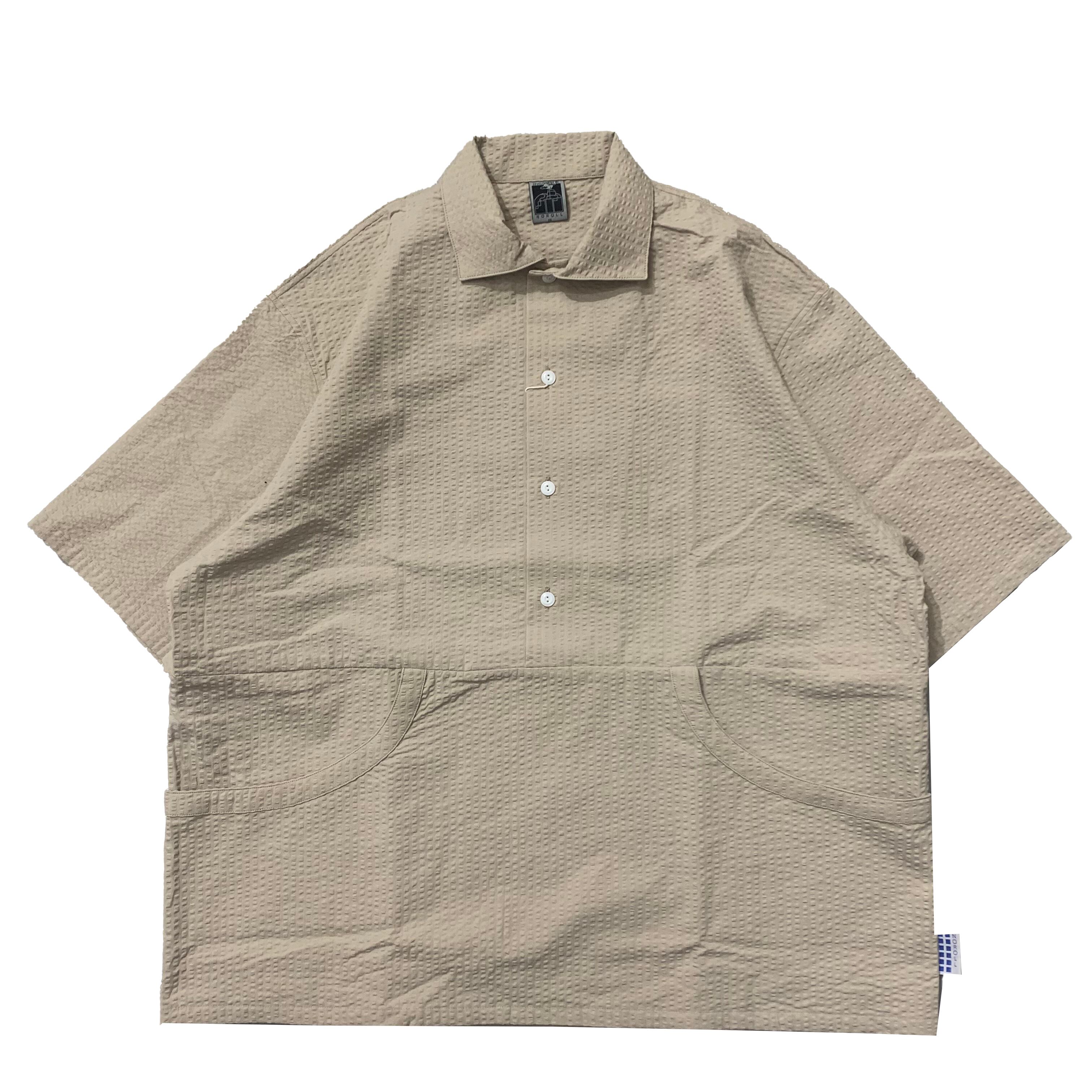 【大特価】NOROLL / THROUGH SOLID SHIRTS 【L】 NOROLL / THROUGH SOLID SHIRTS -BEIGE- | THE NEWAGE CLUB