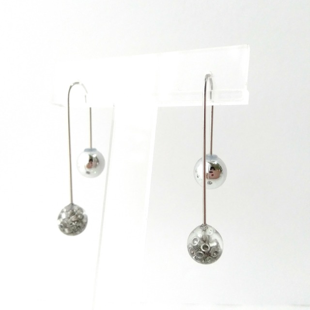 MINASOKO Pierced Earring U-shape silver