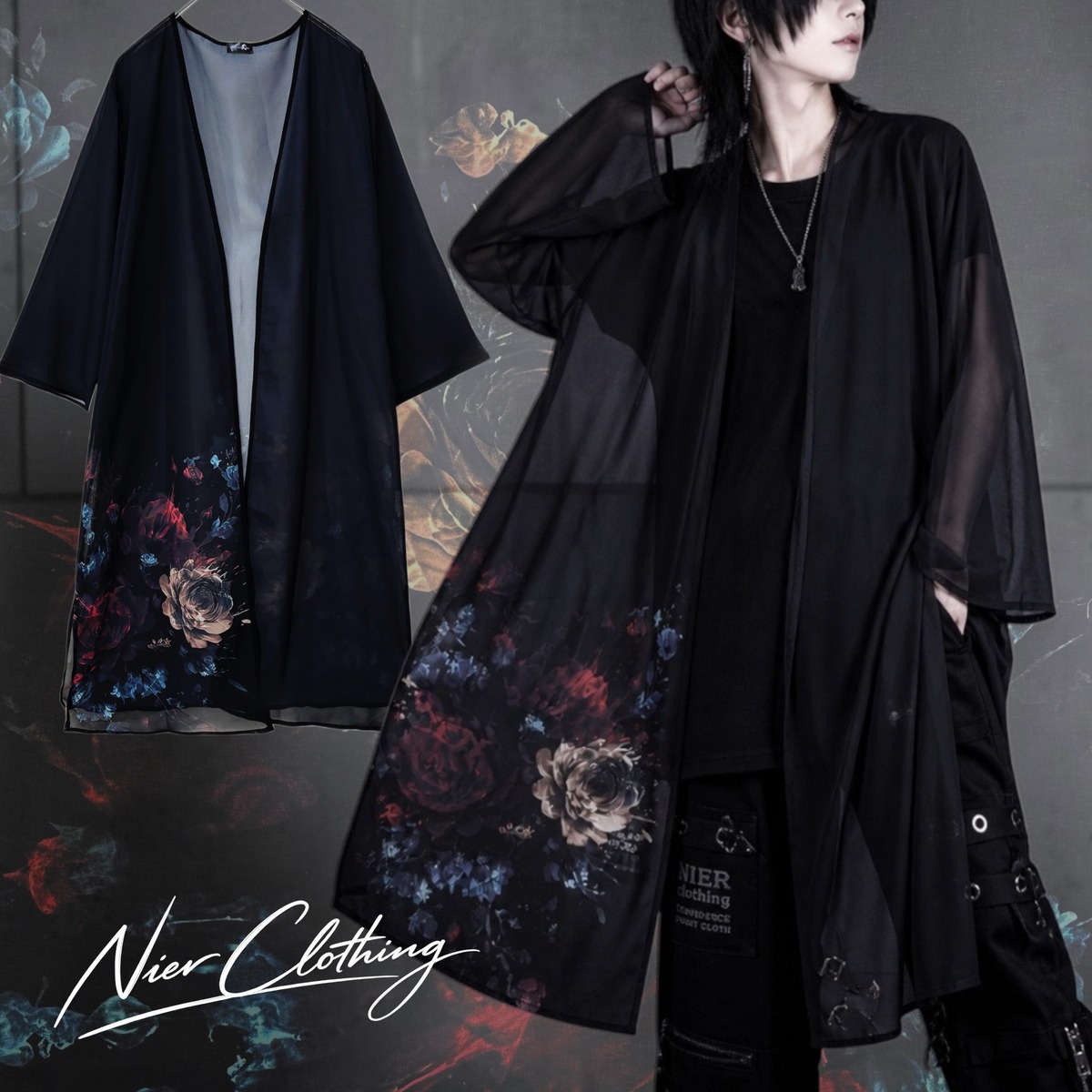 SHEER SUPER LONG OUTER【ABYSS ROSE】 | NIER CLOTHING