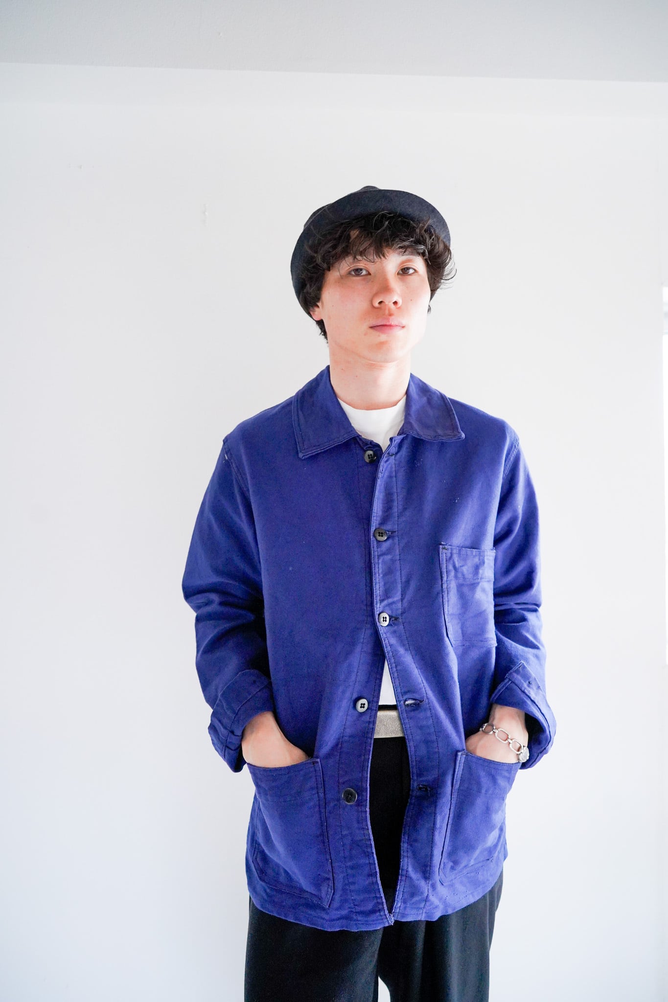 こ*れ様 50s 60s French moleskin zip Knit ja 1950-60s】