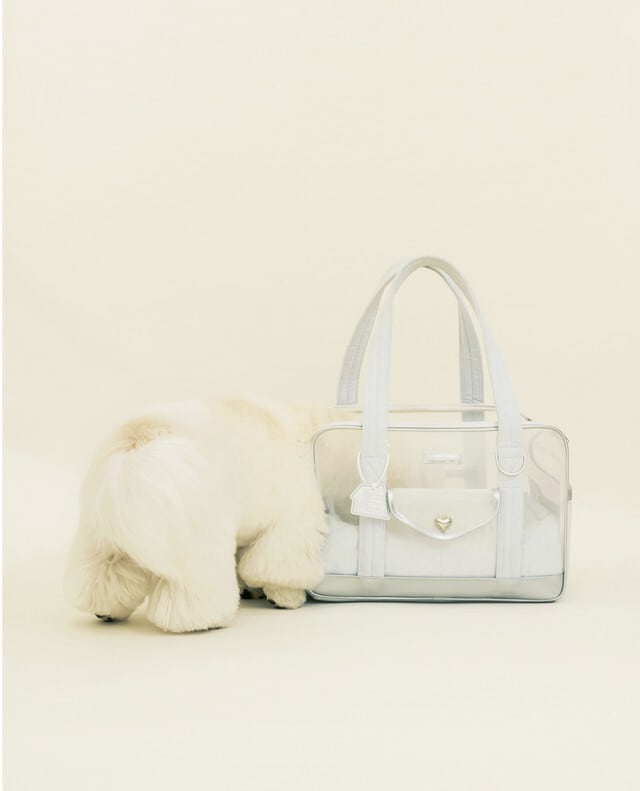 SEORU HAUS BALLON BAGブルー　バルーンバッグ　ペットキャリー seoru】Mesh Ballon Bag（silver&blue） | ropet