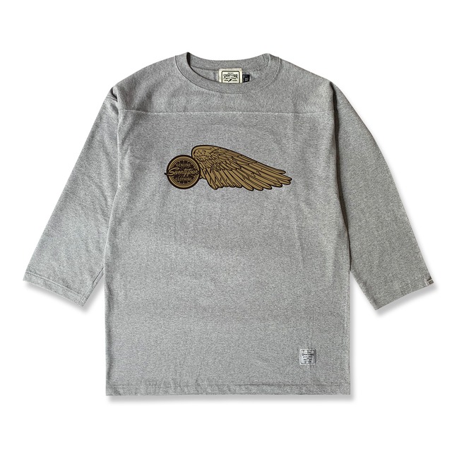 フットボールTシャツ / SEVENTY FOUR(セブンティーフォー) / FOOTBALL T-SHIRT(HEATHER GRAY)(STF25FW17)