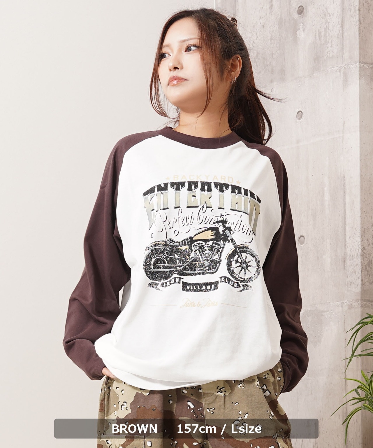 ◆ラグランプリント L/S Tee◆ir-036422