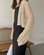 DU240523 mesh knit cardigan shirt【残り僅か】