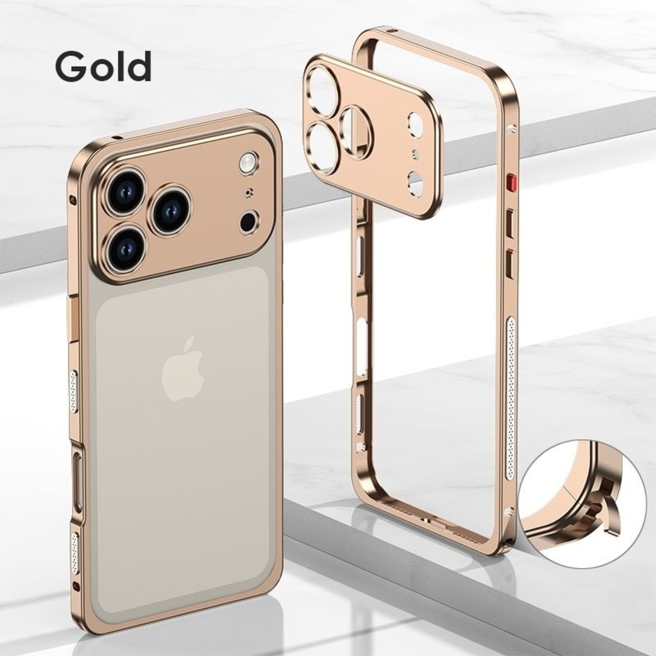◆iPhone 17/Pro/Pro Max/Air◆ Lock Metal Frame + Camera Cover Case / ロック メタルフレーム + カメラ カバー スマホケース