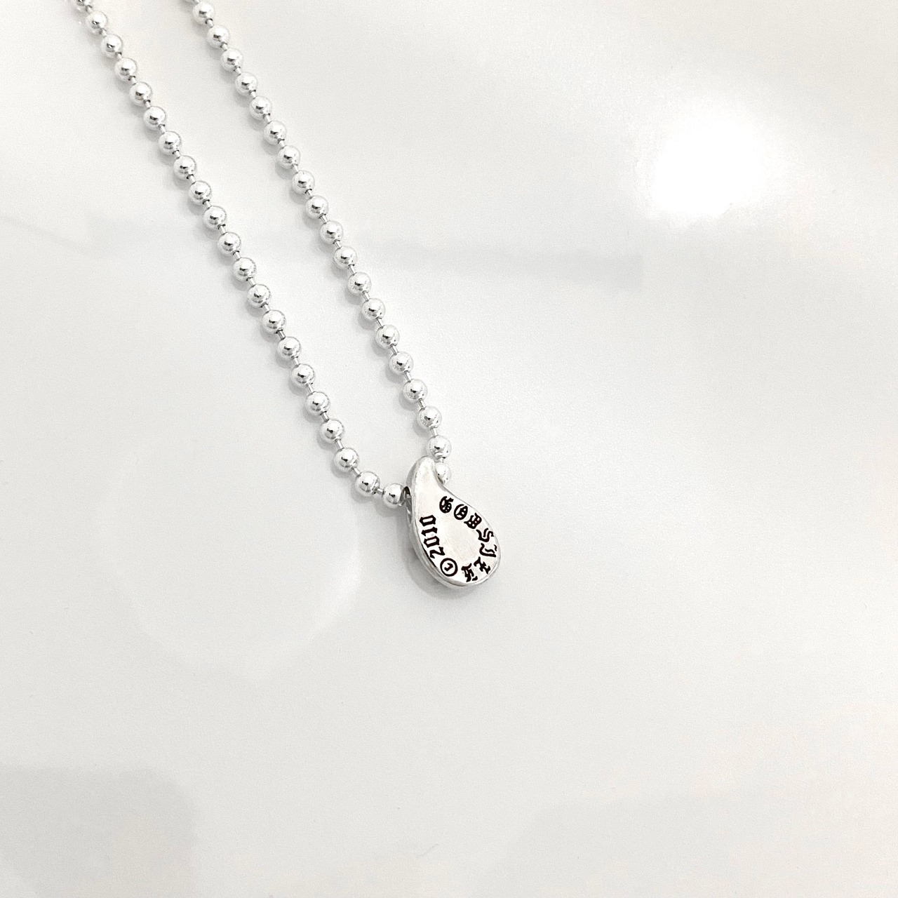 TEARDROP BALL CHAIN NECKLACE / ティアドロップボールチェーンネックレス