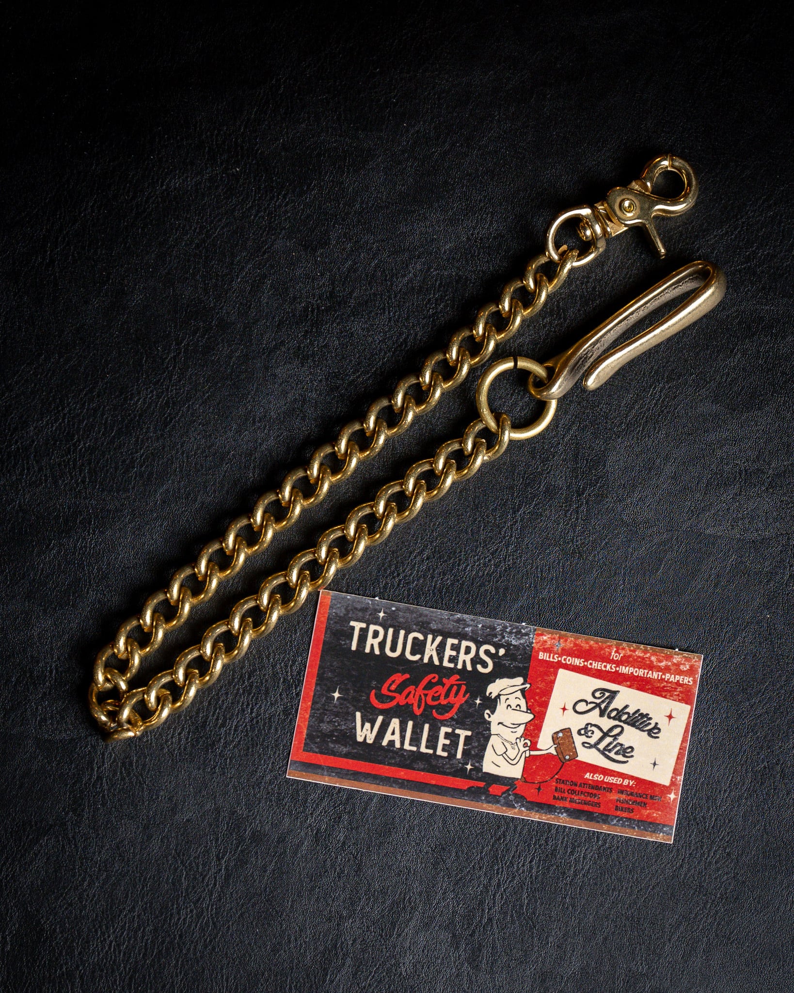 Additive and Line】Wallet Chain Brass Curb Chain WCH-008 新品