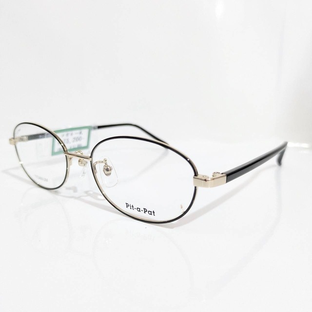 【PitｰaｰPat】オーバルコンビフレーム　ブラック・ゴールド