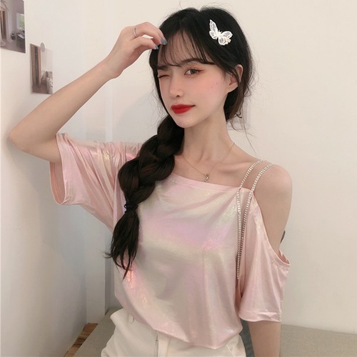 ✞ シャツブラウスストラップレスシフォン半袖スリーブTシャツ ショート ✞ゴスロリ SM ミリ 甘ロリ クラロリ 和ロリ エレガント 黒ロリ 姫ロリ 華ロリ BB-BB0852502