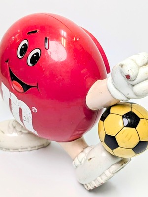 ☆VINTAGE JUNK☆【ディスペンサー コレクション レッド サッカー (soccer)】『エムアンドエムズ（M&M's）』 〚アメリカン雑貨 アメトイ〛