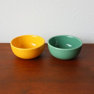 【アウトレット】美濃焼　丸珍味（黄・グリーン）