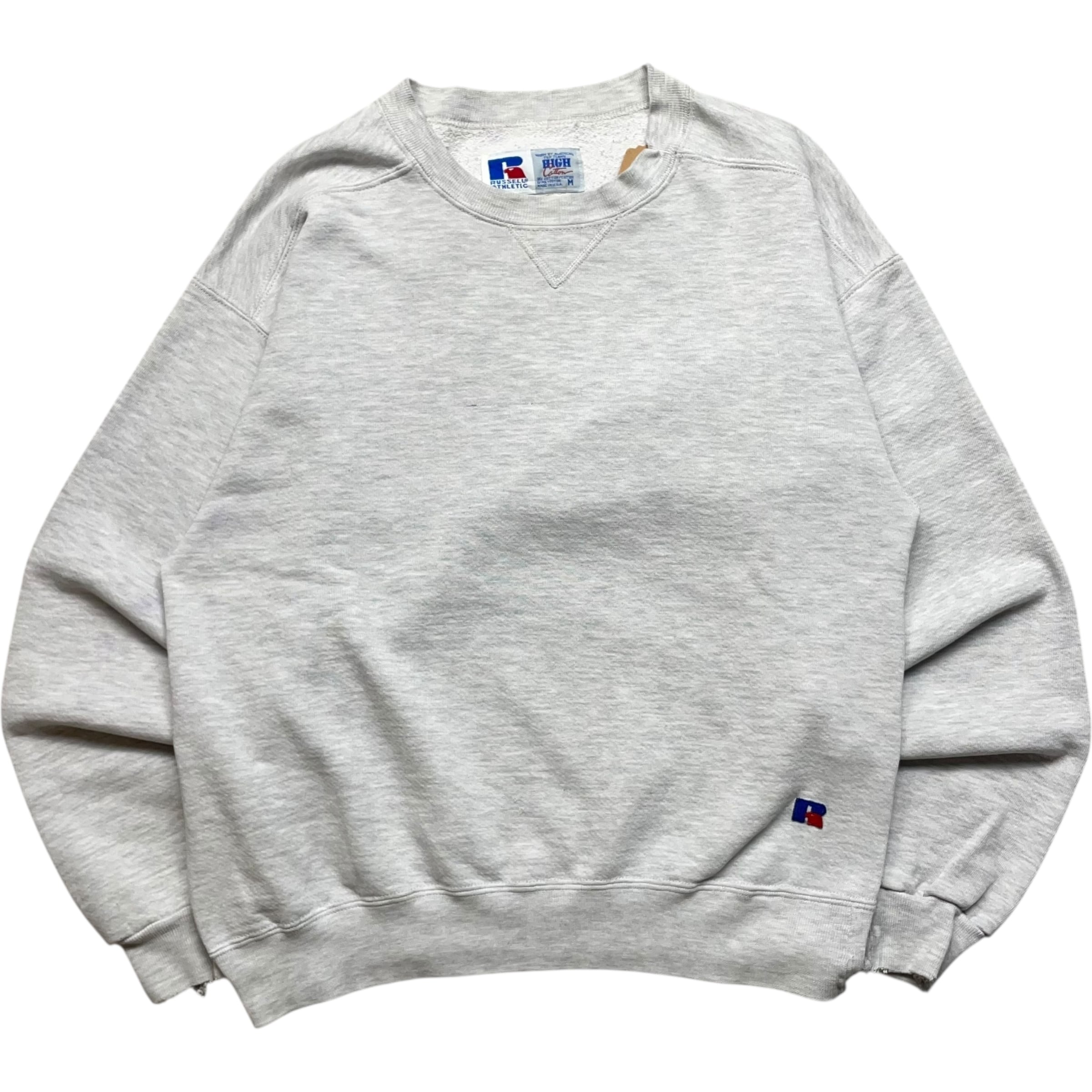 《M》 russell athletic ラッセルアスレチック スウェット 無地 グレー USA製 90年代 vintage no.9289