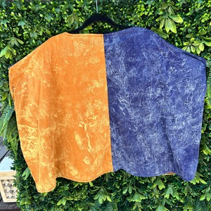 コットンバイカラーポンチョ