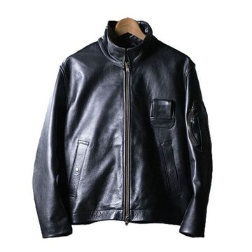 牛革ユーズド加工ジャケット Cow Leather Distressed Jacket | PAY ID