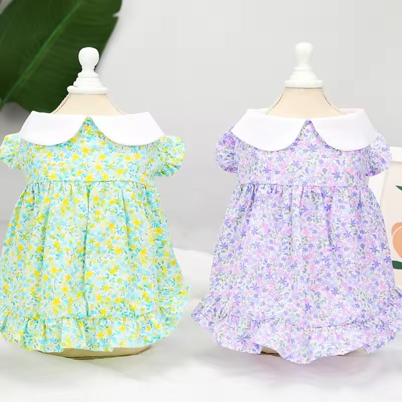 LIBERTY リバティ /ヴゼット(VOUS ÊTES)花柄 ワンピース 36 ボウタイ