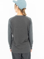 バックメッシュ・速乾メリノウール・ロングスリーブTシャツ（登山用ベースレイヤー）